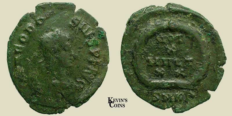 Theodosius I Half Centenionalis RIC 21 Cyzicus