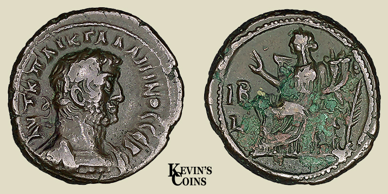 Gallienus Billon Tetradrachm Alexandria, Egypt AD 264-265
