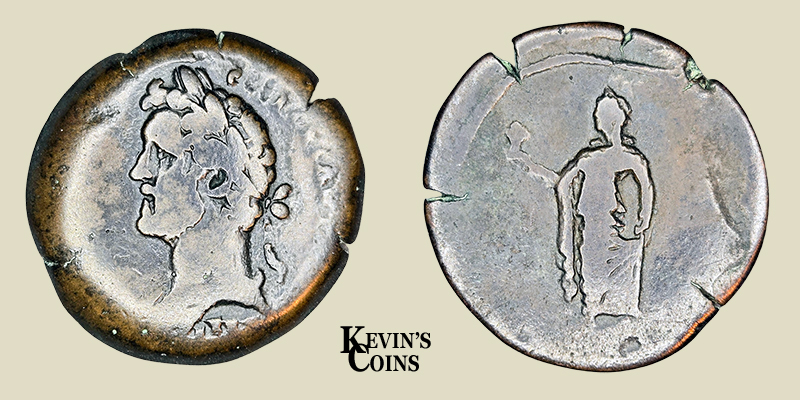 Antoninus Pius Bronze Drachm Alexandria AD 138-161