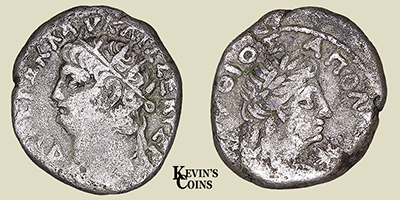 Nero Billon Tetradrachm Alexandria, Egypt AD 67-68
