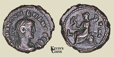 Numerian Billon Tetradrachm Alexandria, Egypt AD 284