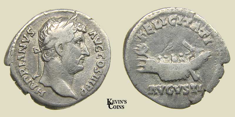Silver Denarius Struck A.D. 134-138 Rome RIC 240
