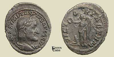 Silver Denarius of Maximinus Thrax RIC 23