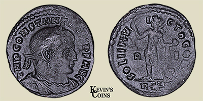 Constantine I Billon Follis RIC 19, Rome