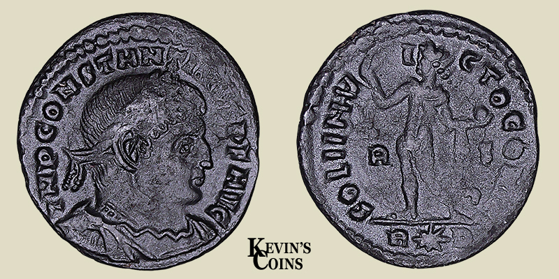 Constantine I Billon Follis RIC 19, Rome
