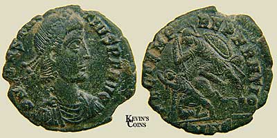 Constantius II Bronze Reduced Maiorina RIC 90 Heraclea