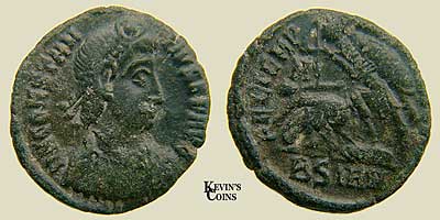 Constantius II Bronze Reduced Maiorina RIC 71 Sirmium