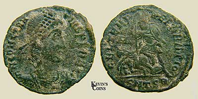Constantius II Bronze Reduced Maiorina RIC 208 Thessalonica
