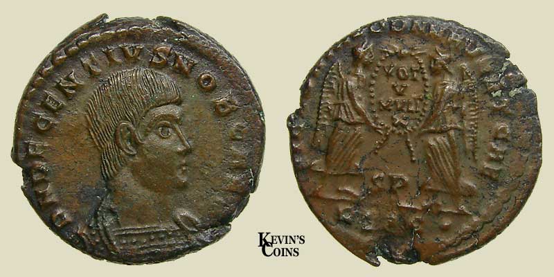 Decentius Billon Maiorina RIC 138 Lugdunum