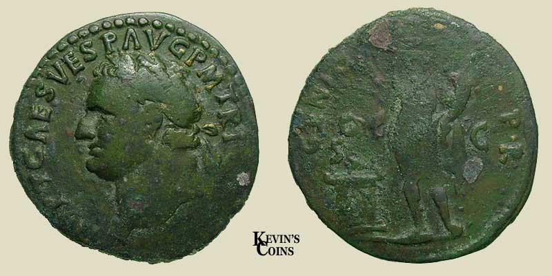Copper As Struck 80-81 A.D. Rome RIC 127