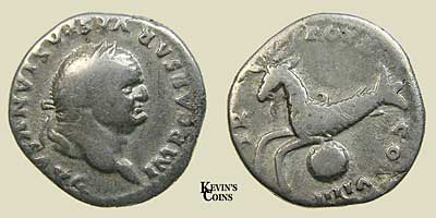 Silver Denarius Struck A.D. 79 Rome, RIC 118