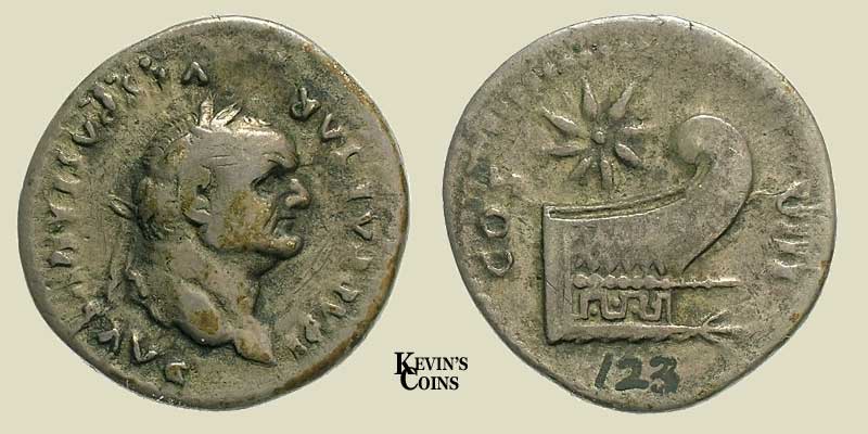 Silver Denarius Struck A.D. 77-78 Rome, RIC 108