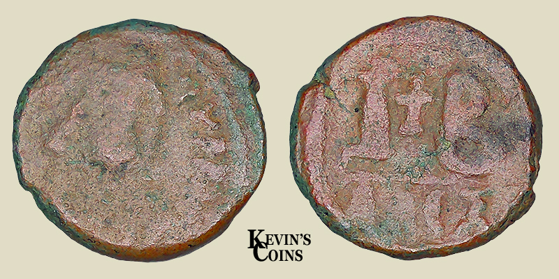 Byzantine AE 12 Nummi of Justin I