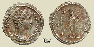 Silver Denarius Julia Mamaea RIC 360