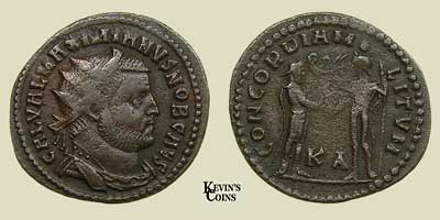 Post Reform Radiate of Galerius RIC 19b