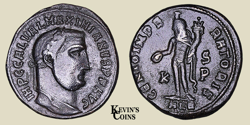 Billon  Follis of Galerius RIC 101a