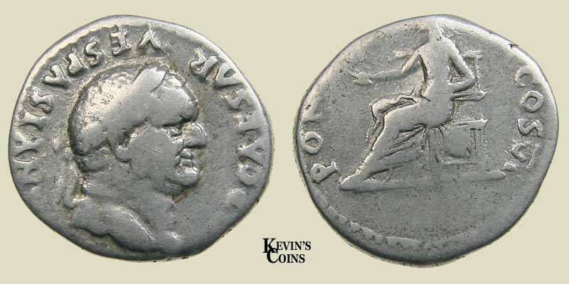 Vespasian Denarius RIC 90